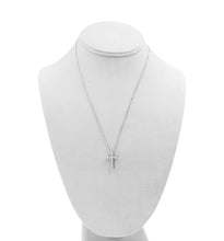 Load image into Gallery viewer, 14K White Gold Diamond Cross Pendant