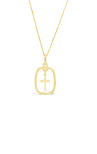 Load image into Gallery viewer, 14K Yellow Gold Cross Pendant Charm