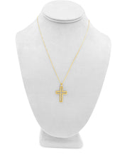 Load image into Gallery viewer, 14K Yellow Gold Embossed Cross Pendant